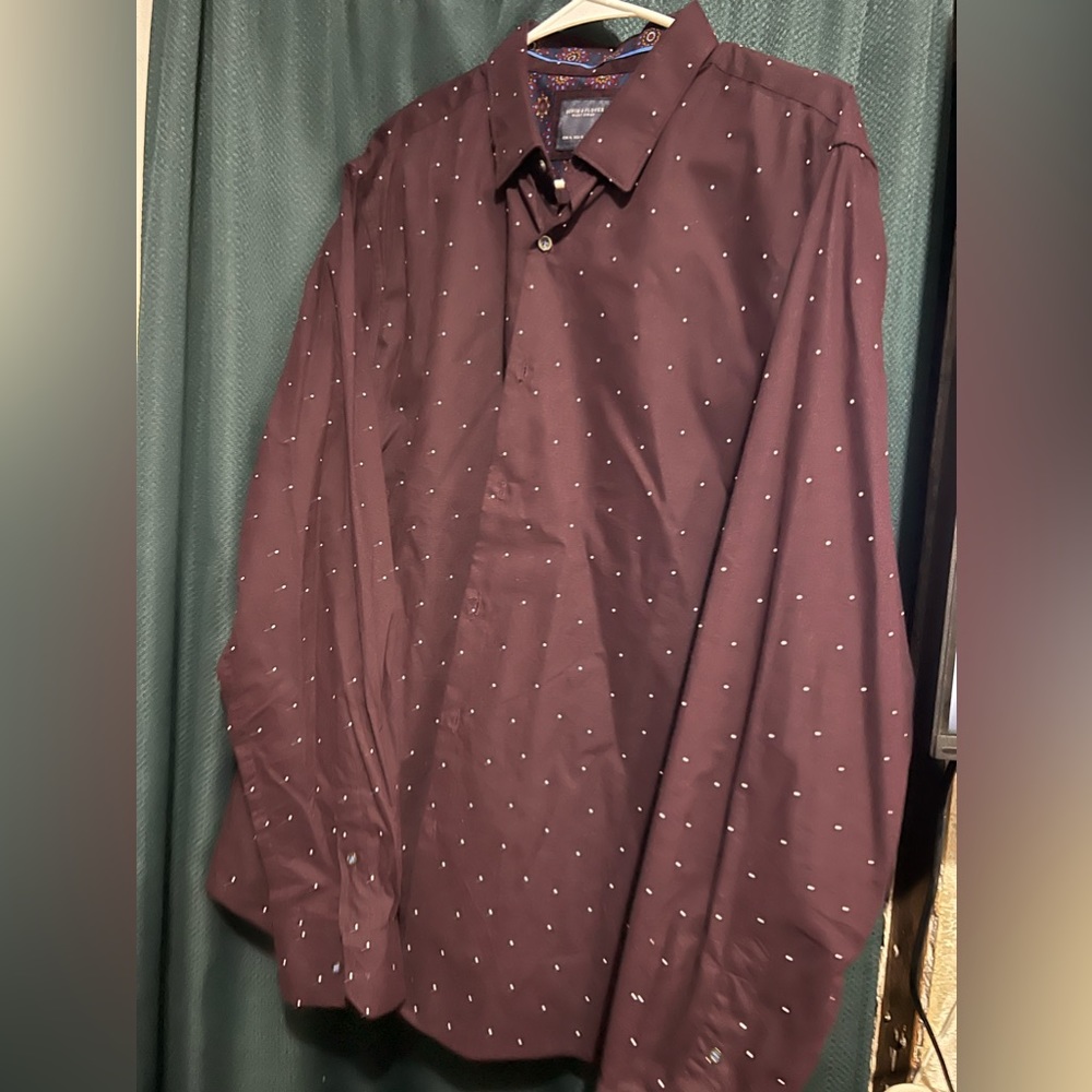 Denim and flower dress shirt